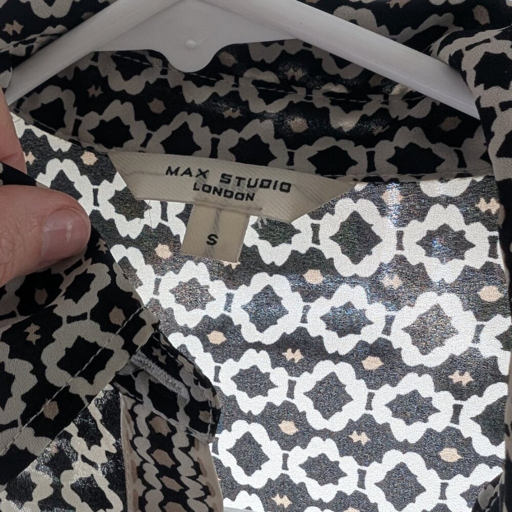 Max Studio Blouse Button Up Chic Polished Top - image 3